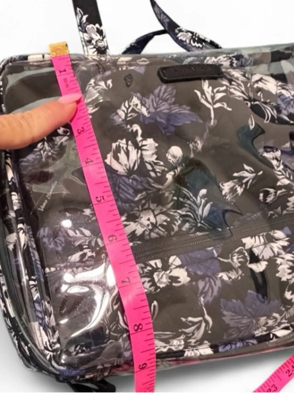 Vera Bradley Frosted Floral 4-Piece Cosmetic Travel Set Clear-Makeup Vacation